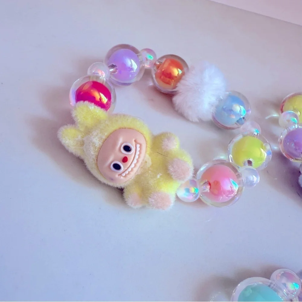 NWOT 1 Handmade Labubu Colorful Beaded Bracelets for Kids